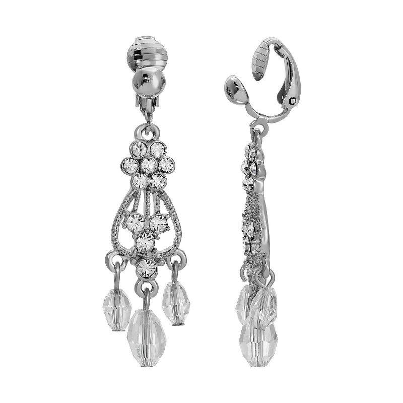 Glamorous Jewelry, Glamorous Deals – Shop Now 1928 Jewelry Crystal Flower Beaded Chandelier Clip On Earrings Glamorous Jewelry, Glamorous Deals – Shop Now 1928 Jewelry Crystal Flower Beaded Chandelier Clip On Earrings