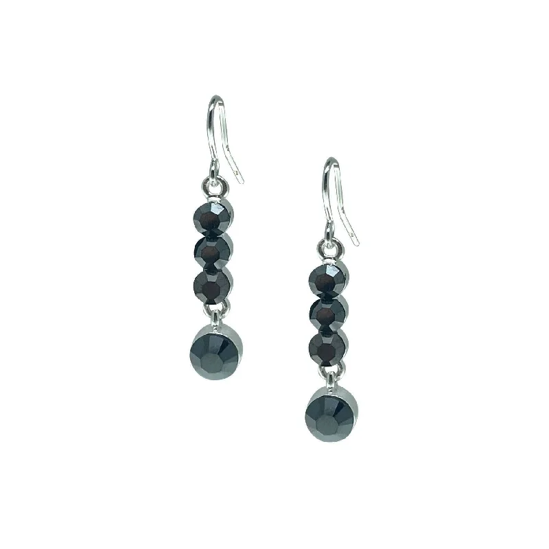 Unbeatable Offers On Luxury And Everyday Jewelry 1928 Jewelry Linear Hematite Austrian Crystal Drop Earrings