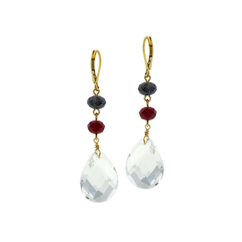 Jewelry Clearance Event – Stock Up Before It's Over 1928 Jewelry Patriotic Briolette Crystal Linear Drop Earrings