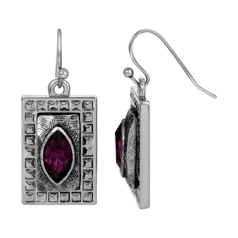 Don't Miss Out – Shop Elegant Jewelry For Less 1928 Jewelry Vivida Rectangular Purple Amethyst Glass Crystal Drop Earrings Don't Miss Out – Shop Elegant Jewelry For Less 1928 Jewelry Vivida Rectangular Purple Amethyst Glass Crystal Drop Earrings