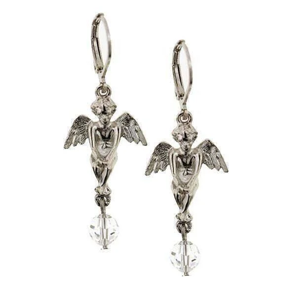Adjustable Charm Bracelets For A Perfect Fit 1928 Jewelry Winged Angel With Crystal Drop Earrings