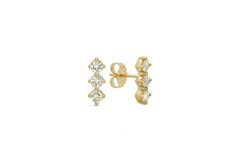 Handcrafted Beauty At Affordable Prices 3 Diamond Stud Earrings