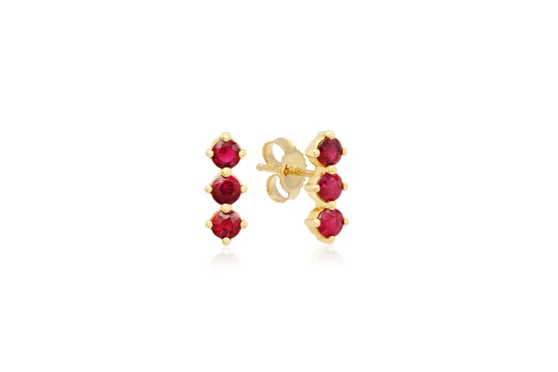 Timeless Elegance At Unbelievable Discounts 3 Ruby Stud Earrings