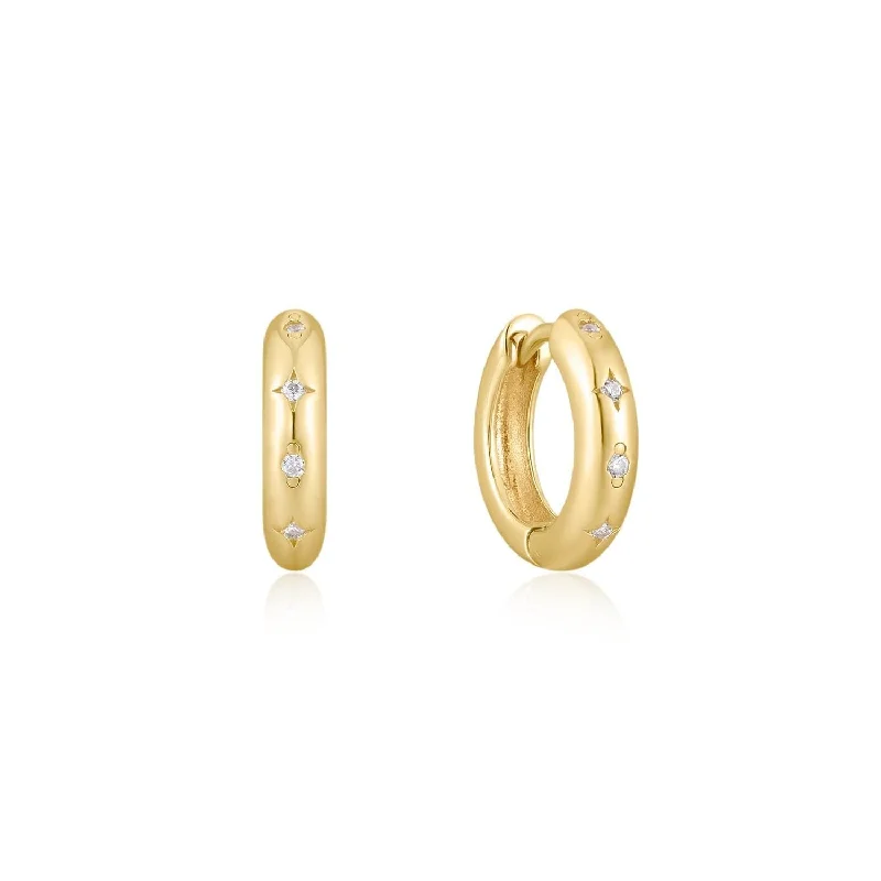 Discounted Luxury Jewelry – Shine Without The Splurge 8.5Mm Cz Galaxy Huggie Hoops