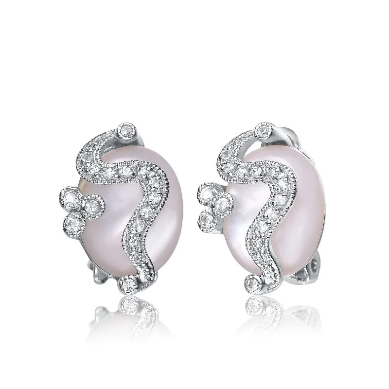 Luxury Jewelry Without The Luxury Price Tag Camille White Stone Swirl Stud Earrings