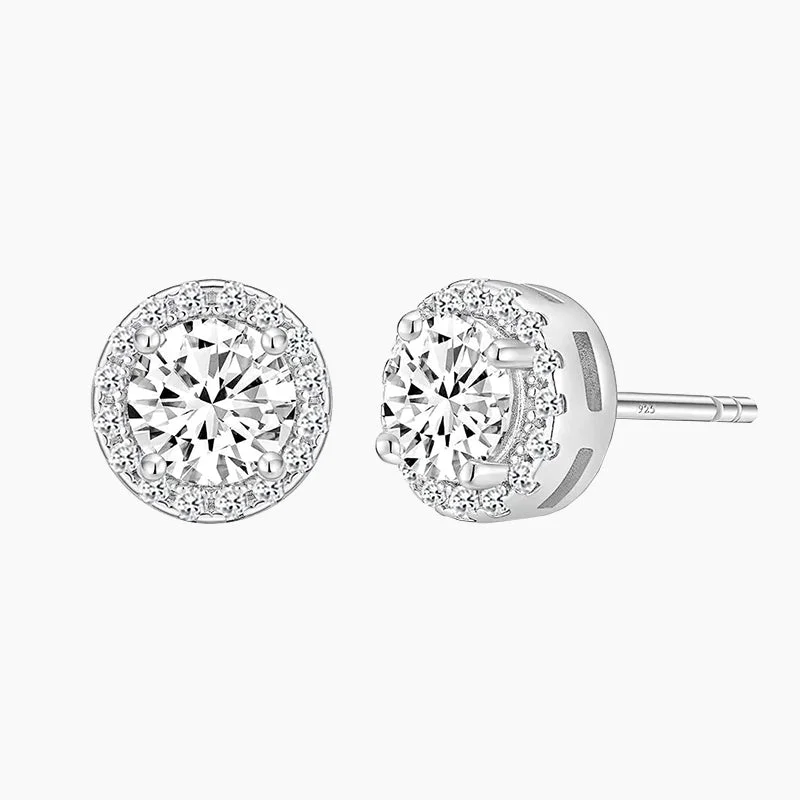 Elegant Jewelry, Exclusive Prices – Shop Now 925 Sterling Silver Round Cut Solitaire Stud Earrings