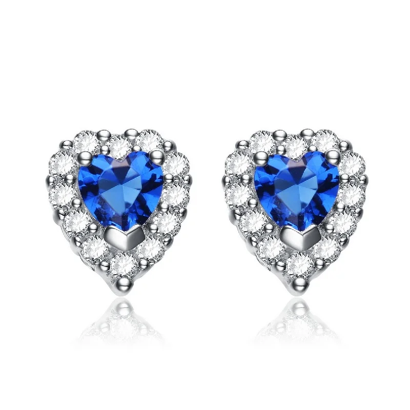 Get The Best Deals On Timeless Jewelry Pieces Renée Blue Heart Stud Earrings