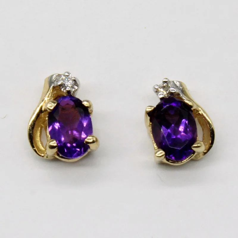 Buy More, Save More – Special Jewelry Discounts Amethyst & Diamond Earrings | 0.60ctw, 0.02ctw | Buy More, Save More – Special Jewelry Discounts Amethyst & Diamond Earrings | 0.60ctw, 0.02ctw |