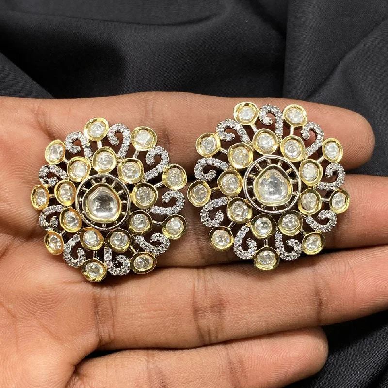 Seasonal Jewelry Clearance – Best Styles At The Lowest Prices Amoliya Jewels Brass Kundan Stud Earrings