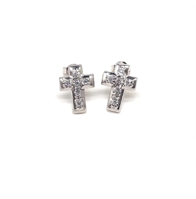 Jewelry Clearance Event – Last Chance For Stunning Deals C Z Stud Cross Earrings