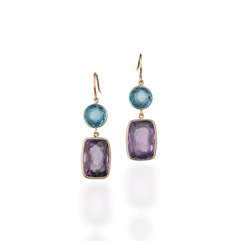 Seasonal Jewelry Deals – Elevate Your Style Como Collection Round Blue Topaz and Cushion Cut Amethyst Earrings Seasonal Jewelry Deals – Elevate Your Style Como Collection Round Blue Topaz and Cushion Cut Amethyst Earrings