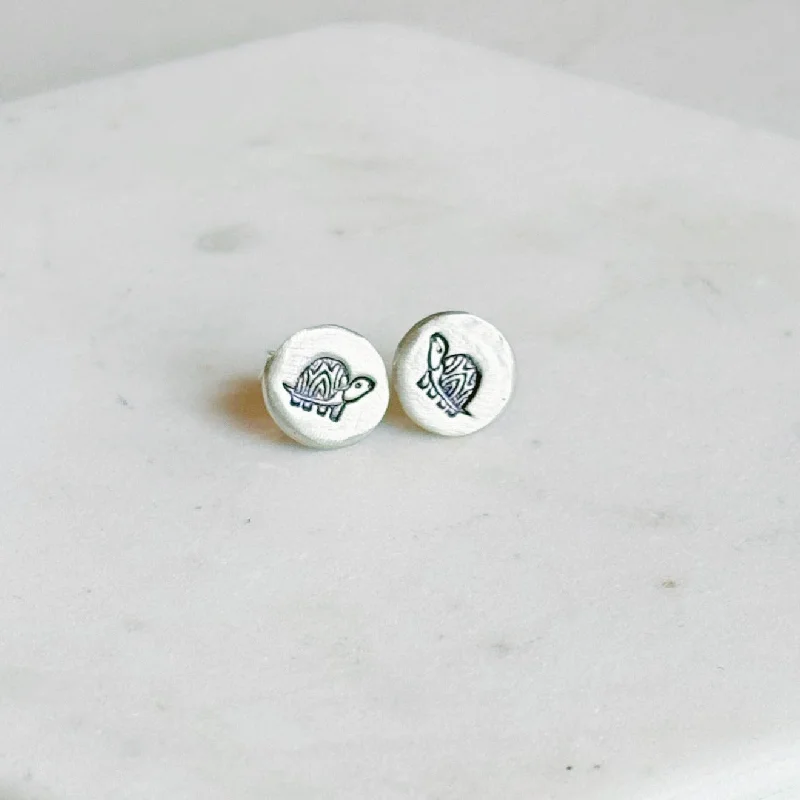 Affordable Gold-Plated Jewelry For Modern Fashion Stamped Turtle Stud Earrings by Susie Ghahremani Boygirlparty®