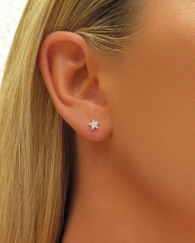 Luxury Meets Affordability – Jewelry Sale Now Live CZ Flower Stud Earrings  - Sterling Silver