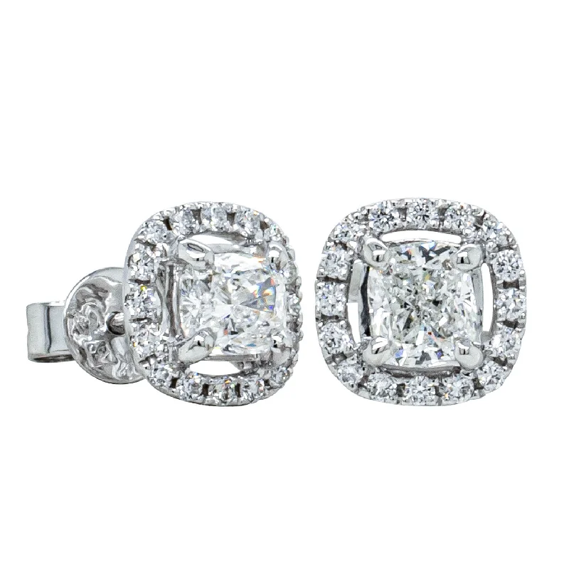 Huge Savings On Timeless Jewelry Collections Deja Vu 18ct White Gold 1.00ct Diamond Cluster Stud Earrings