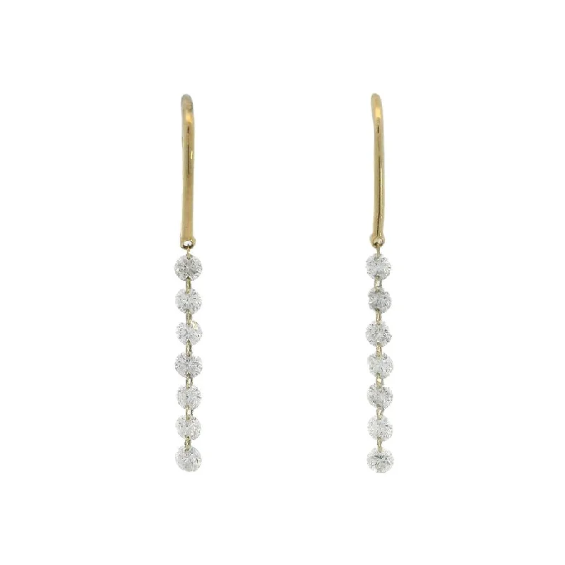 High-End Jewelry, Now More Affordable Than Ever 14K Yellow Gold 'Naked Diamonds' Dangle Natural Diamonds Earrings High-End Jewelry, Now More Affordable Than Ever 14K Yellow Gold 'Naked Diamonds' Dangle Natural Diamonds Earrings