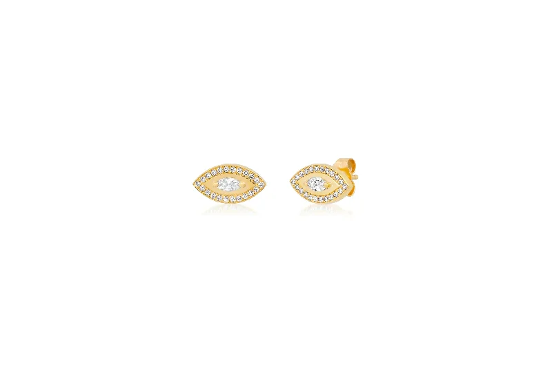 The Perfect Jewelry Piece At The Perfect Discount Diamond Evil Eye Stud Earrings