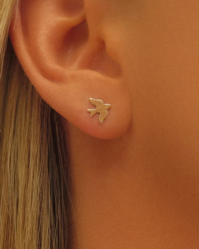 Elegant Jewelry, Exclusive Prices – Shop Now Dove Stud Earrings - 14k Yellow Gold Fill