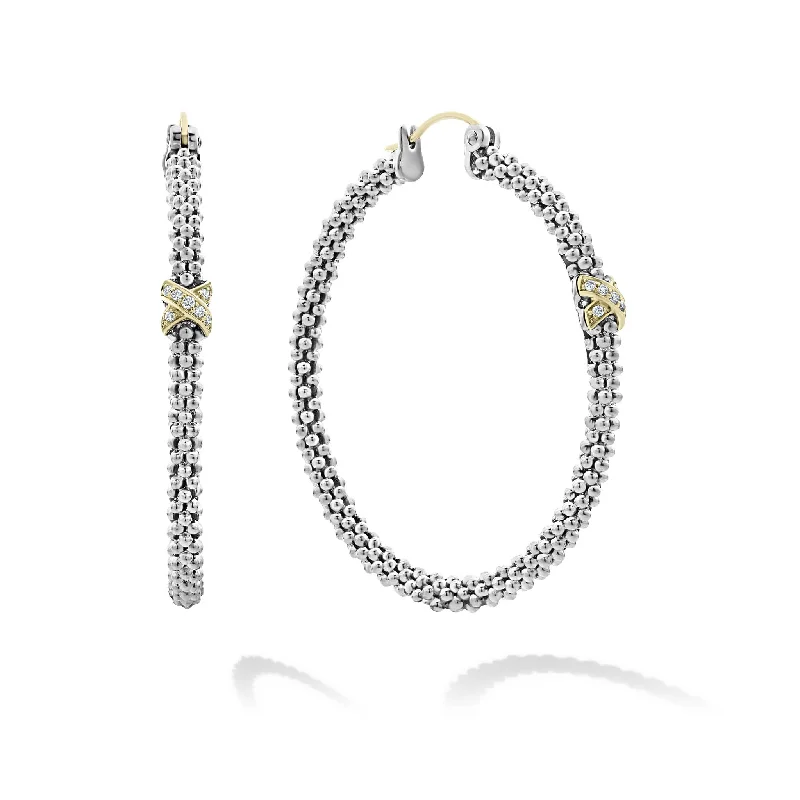 Timeless Beauty, Unbeatable Deals – Jewelry Sale On Embrace Large X Diamond Caviar Hoop Earrings Timeless Beauty, Unbeatable Deals – Jewelry Sale On Embrace Large X Diamond Caviar Hoop Earrings