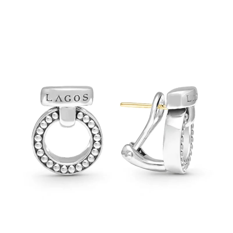 Exclusive Jewelry Markdowns – Limited-Time Offer Enso Caviar Circle Bar Earrings