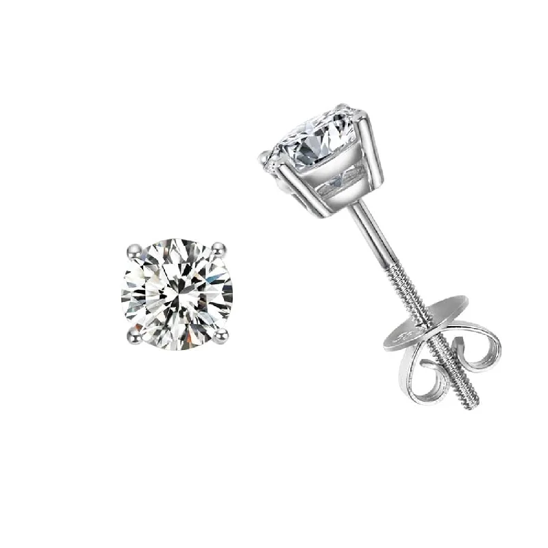 Dazzle In Elegance With Our Biggest Jewelry Sale FANCIME 1 cttw Moissanite 14K Solid White Gold Stud Earrings