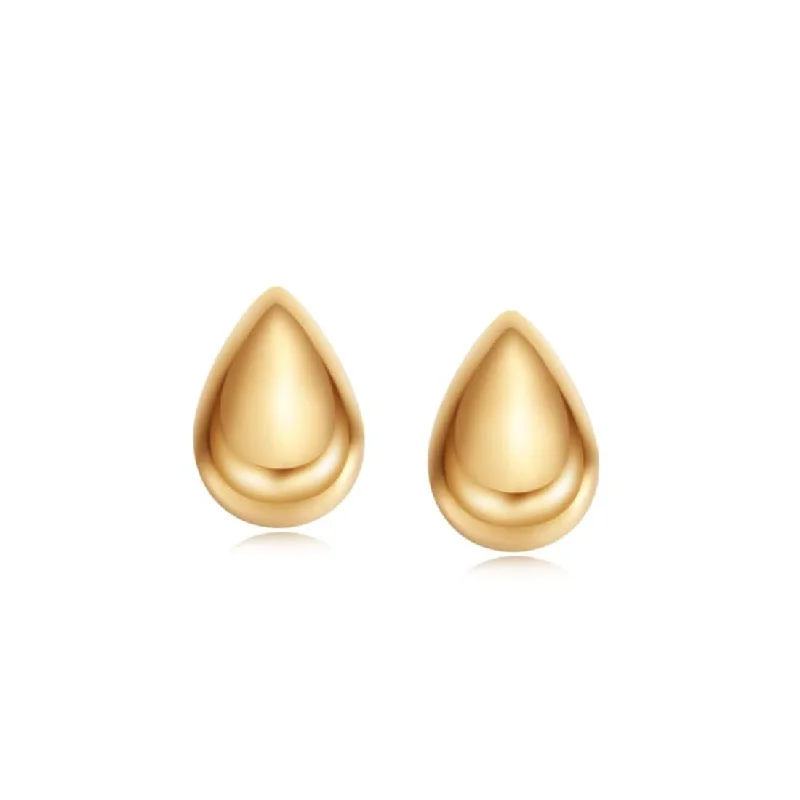 Elevate Your Jewelry Collection With Limited-Time Savings "Sandra" Drop 18K Yellow Gold Stud Earrings