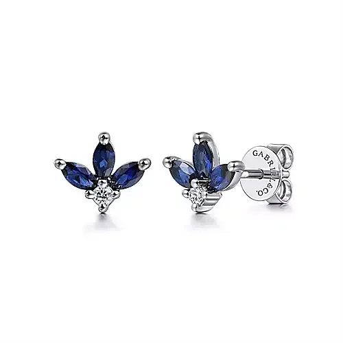 The Biggest Jewelry Sale Of The Year Is Here Gabriel & Co White Diamond and Sapphire Stud Earrings