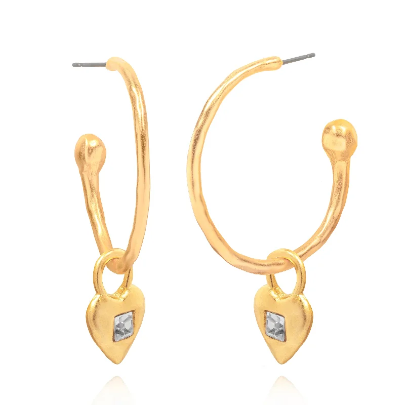Timeless Jewelry Styles At Wallet-Friendly Prices Heart Charm Hoop Earrings