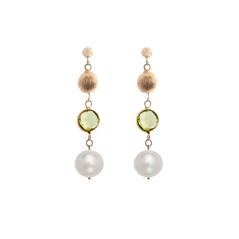 Seasonal Jewelry Sale – Upgrade Your Style Today Italian gold freshwater pearl, peridot and gold bead drop earrings Seasonal Jewelry Sale – Upgrade Your Style Today Italian gold freshwater pearl, peridot and gold bead drop earrings