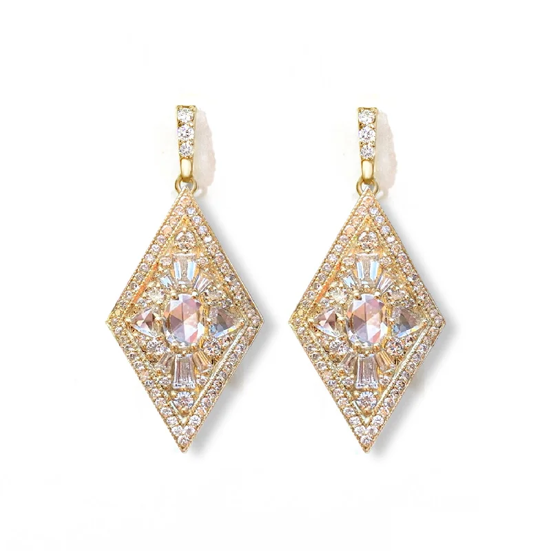 Make Your Outfit Shine With Discounted Jewelry Kite Shape Diamond Mosaic Earrings