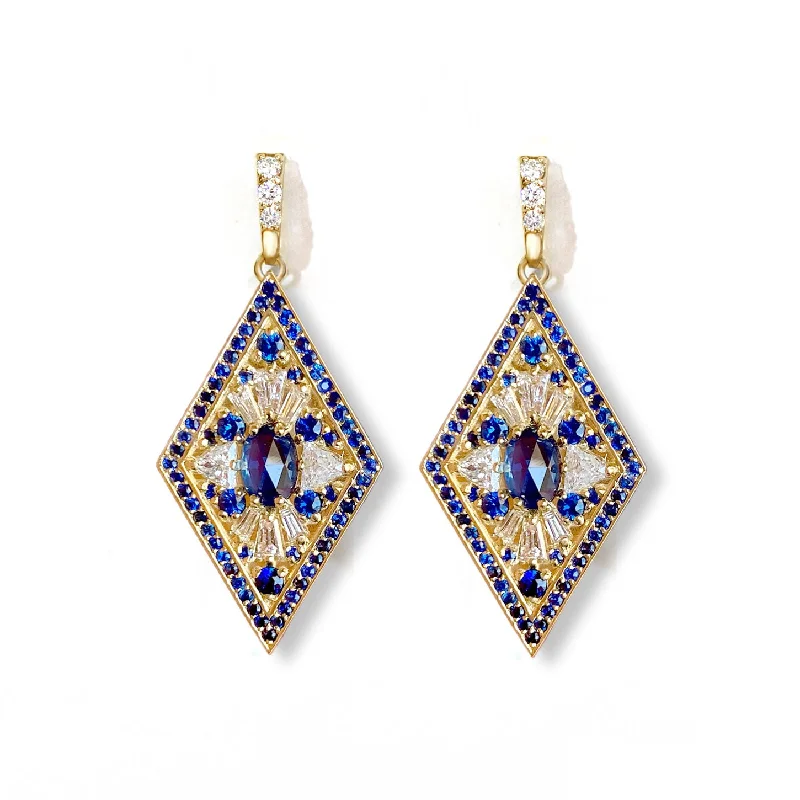 Get The Best Deals On Timeless Jewelry Pieces Kite Shape Sapphire and Diamond Earrings Get The Best Deals On Timeless Jewelry Pieces Kite Shape Sapphire and Diamond Earrings