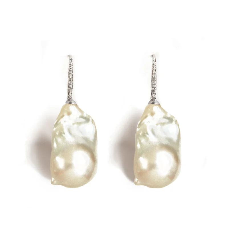 Jewelry Deals That Sparkle – Shop Today Large Baroque Pearl & Diamond Earrings