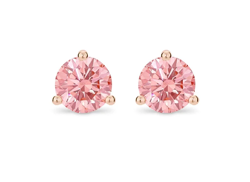 Stunning Jewelry At Even More Stunning Prices LIGHTBOX Lab-Grown Diamond 2ct twt Pink Round Brilliant Solitaire Studs set in 14k gold Stunning Jewelry At Even More Stunning Prices LIGHTBOX Lab-Grown Diamond 2ct twt Pink Round Brilliant Solitaire Studs set in 14k gold