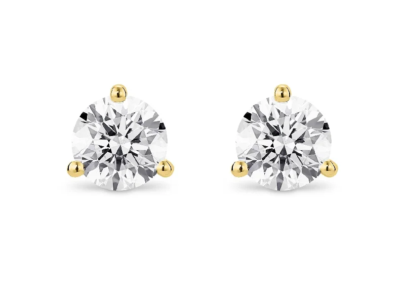 Upgrade Your Jewelry Collection For Less LIGHTBOX Lab-Grown Diamond 2ct twt Round Brilliant Solitaire Studs set in 14k yellow gold Upgrade Your Jewelry Collection For Less LIGHTBOX Lab-Grown Diamond 2ct twt Round Brilliant Solitaire Studs set in 14k yellow gold