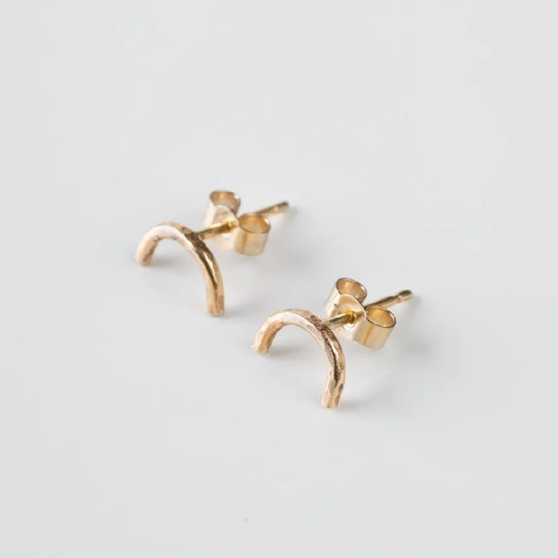 Big Discounts On Elegant Jewelry Collections Little Arch Recycled Gold Stud Earrings by Studio Adorn