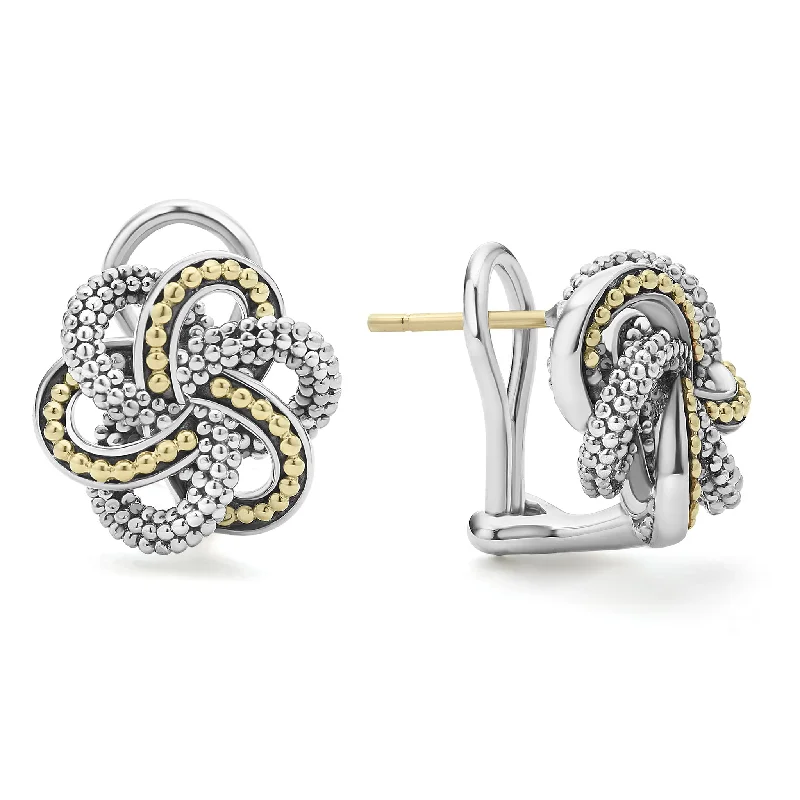 Timeless Elegance At Unbelievable Discounts Love Knot Two-Tone Love Knot Earrings