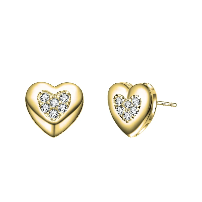 Trending Jewelry Now At Unbeatable Prices Constance Golden Heart Stud Earrings