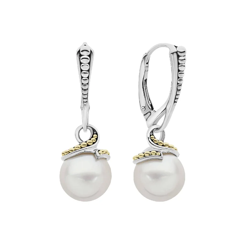 Don't Miss Out – Shop Elegant Jewelry For Less Luna Two-Tone Drop Pearl Earrings