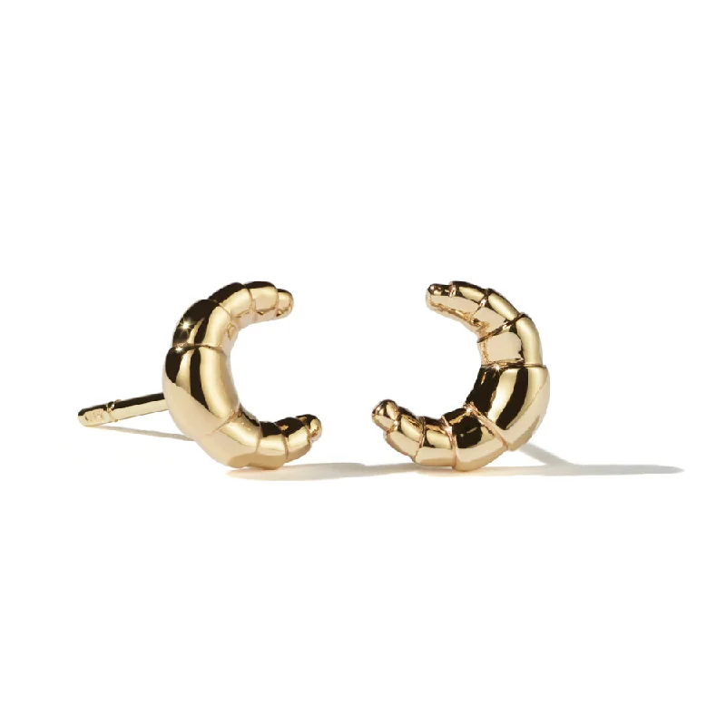 Gorgeous Jewelry, Limited-Time Savings Meadowlark Croissant Stud Earrings - Gold Plated