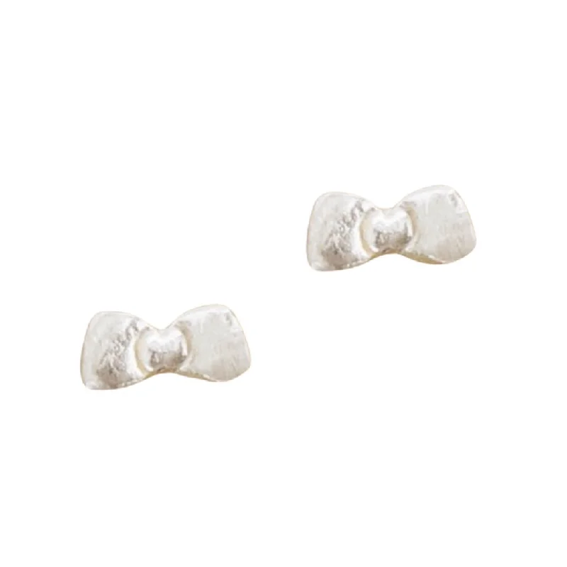 Limited-Time Jewelry Sale – Elegant Styles At Less Tiny Bow Handmade Stud Earrings: Sterling Silver