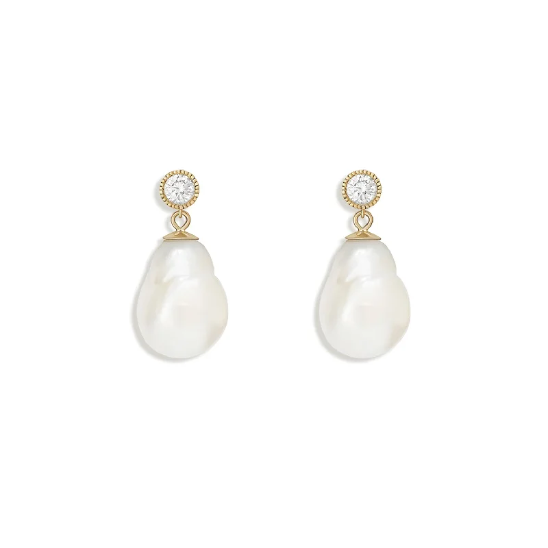 Shine In Style – Shop Jewelry Discounts Today Baroque Pearl & Diamond Drop Earrings Shine In Style – Shop Jewelry Discounts Today Baroque Pearl & Diamond Drop Earrings
