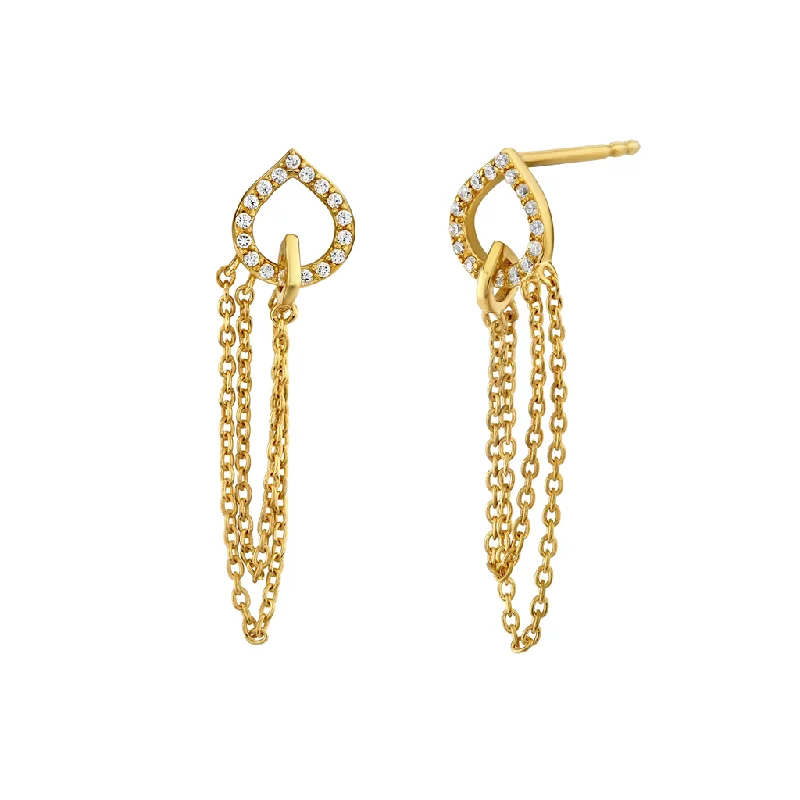 Affordable Glamour – Premium Jewelry For Less 14K Yellow Gold Dangle Natural Diamonds Earrings Affordable Glamour – Premium Jewelry For Less 14K Yellow Gold Dangle Natural Diamonds Earrings
