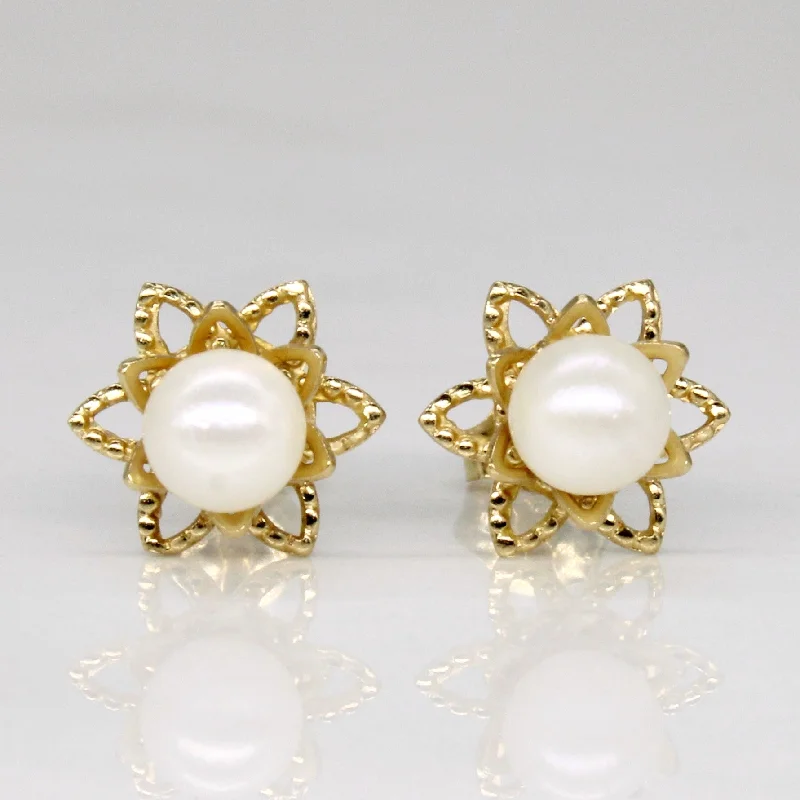 Luxury Handcrafted Jewelry For Elegant Looks Pearl Star Earrings