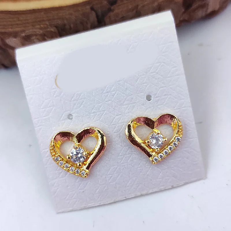 Your Dream Jewelry At Dream Prices Raj Creations Gold Plated Austrian Stone Heart Shape Stud Earrings