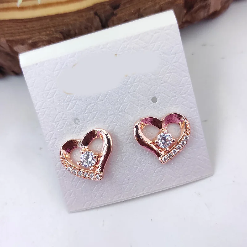 Jewelry Deals That Sparkle – Shop Today Raj Creations Rose Gold Plated Austrian Stone Heart Shape Stud Earrings