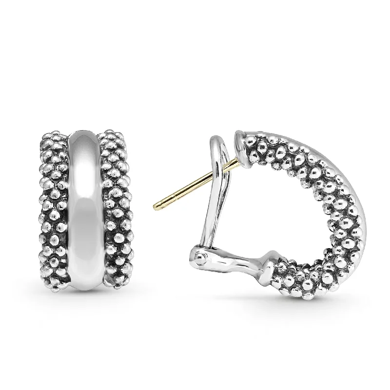 Exclusive Jewelry Sale – Sparkle For Less Signature Caviar Silver Station Caviar Huggie Earrings Exclusive Jewelry Sale – Sparkle For Less Signature Caviar Silver Station Caviar Huggie Earrings