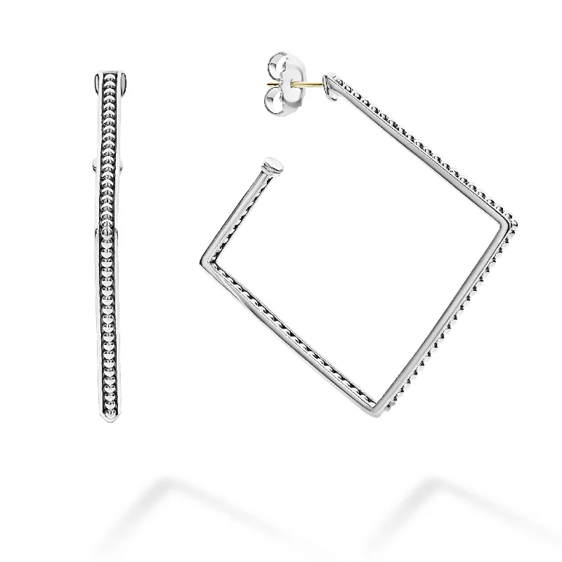 Dazzle In Elegance With Our Biggest Jewelry Sale Signature Caviar Square Caviar Hoop Earrings Dazzle In Elegance With Our Biggest Jewelry Sale Signature Caviar Square Caviar Hoop Earrings