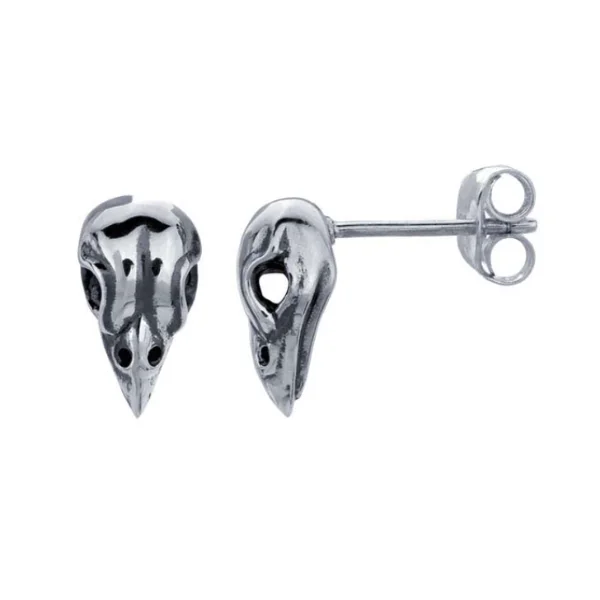 High-Quality Jewelry At A Fraction Of The Cost Silver Sparrow Skull Stud Earrings