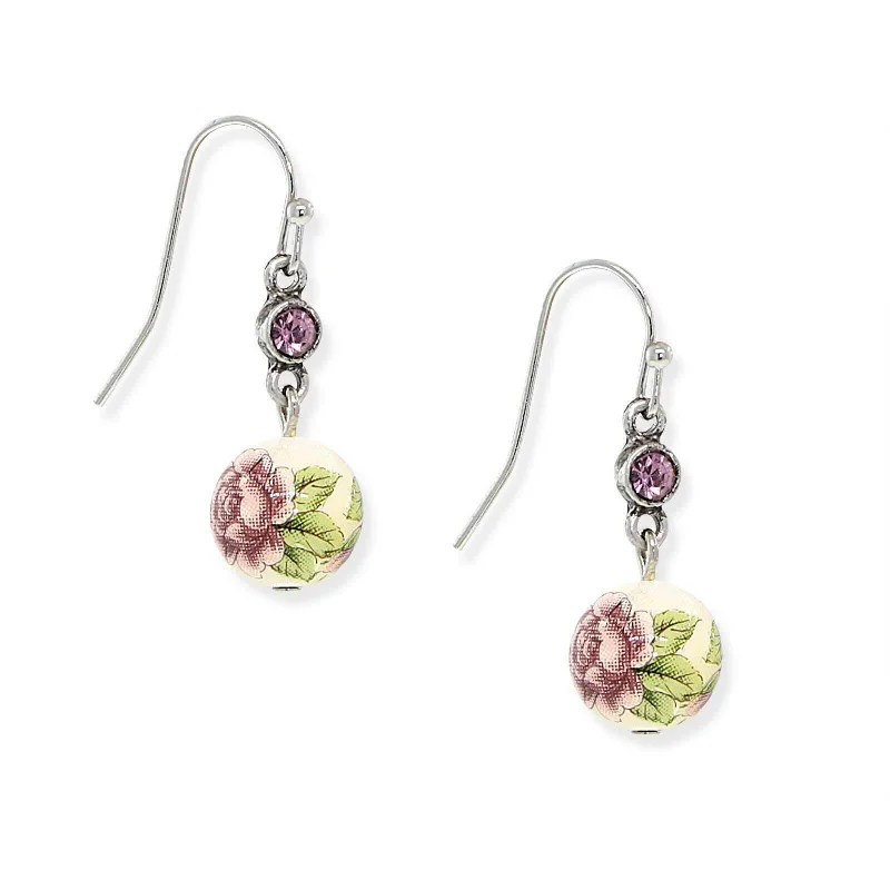Your Dream Jewelry At Dream Prices – Shop Now 1928 Jewelry Purple Crystal Flower Drop Earrings