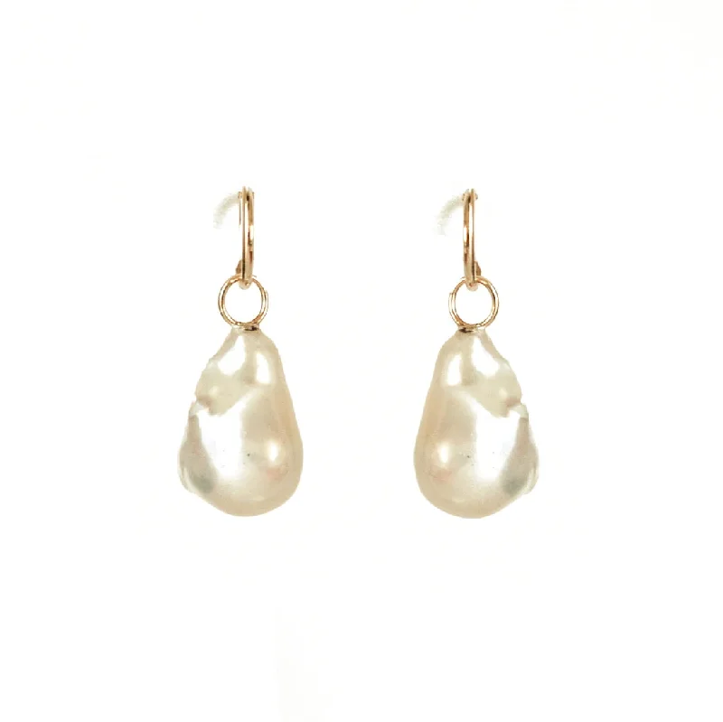 Chic, Trendy, And Affordable Jewelry Sale Medium Baroque Pearl & Gold Hoop Earrings Chic, Trendy, And Affordable Jewelry Sale Medium Baroque Pearl & Gold Hoop Earrings