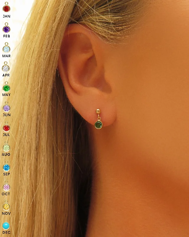 Shop Dazzling Jewelry At The Best Prices Small CZ Birthstone Stud Earrings  - 14k Yellow Gold Fill